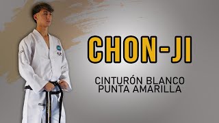 FORMA CHON JI | Tul de cinturon blanco punta amarilla - TAEKWON-DO ITF (ATRA-SUR)