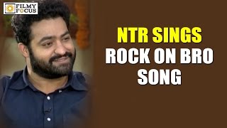 NTR Sings his Favourite Lyrics from Rock On Bro Song || Janatha Garage Movie - Filmyfocus.com