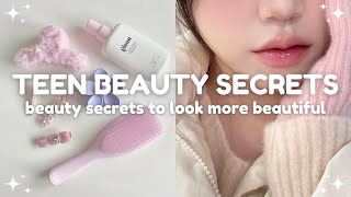 teen beauty secrets to look more beautiful 🫧🎀 beauty hacks and tips