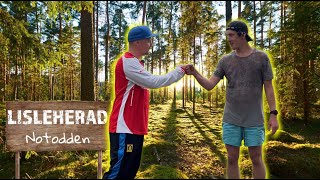 Discgolf på Lisleherad.