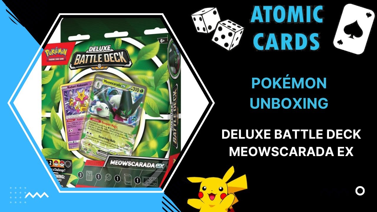 Pokémon Unboxing - Meowscarada Ex Deluxe Battle Deck - YouTube