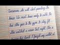 how to write cursive writing in 4 lines notebook? | Neat printed cursive handwriting#4lines #cursive