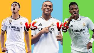 Comparison: Jude Bellingham vs Vinicius Junior vs Kylian Mbappe