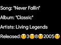 Living Legends - Never Fallin (Lyrics)