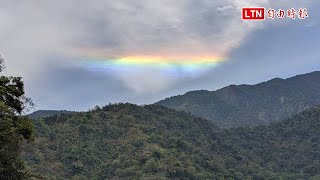 日月潭天邊奇景！「七彩雲」現身超夢幻