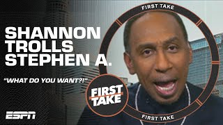 📞 WHAT DO YOU WANT?! 😒 Shannon Sharpe CALLS IN TO TROLL Stephen A. for the Knicks' loss | First Take
