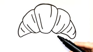 How to draw croissant | doodle #48