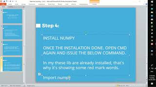 Installing Python packages for Computer Vision and Machine Learning for windows