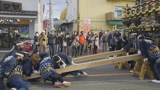 秩父夜祭 2022 宵宮 中町屋台 ベスト電器前ギリ廻し