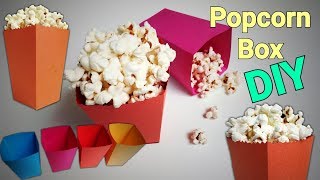 Popcorn Box | How To Make Popcorn Boxes | DIY Popcorn Box | Mini Popcorn box | Paper Popcorn Box