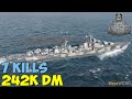 World of WarShips | Kléber | 7 KILLS | 242K Damage - Replay Gameplay 4K 60 fps