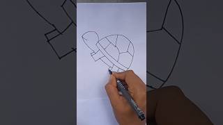 Turtle drawing / easy drawing for beginners 🐢🐢🎨🎨कछुए का चित्रण। #shorts #youtubeshorts #drawing