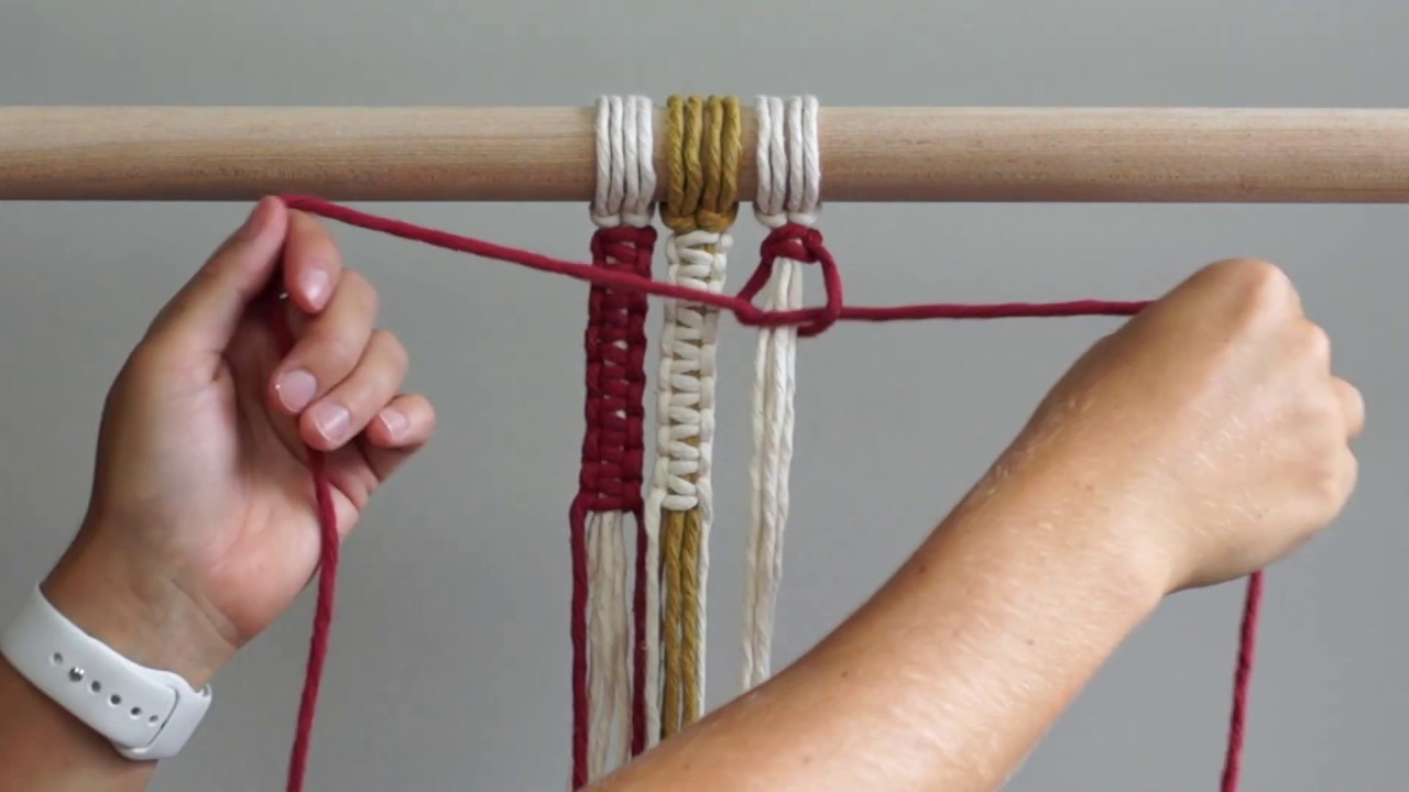 Diy Macrame Tutorial Square Knot Pattern Youtube