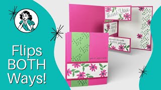 🔴 Trio Flip Flap Card Tutorial | Easy Interactive Fun Fold That Flips Both Ways