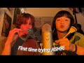 My Boyfriend Tries ASMR for the First Time (he’s never listened to asmr before) 