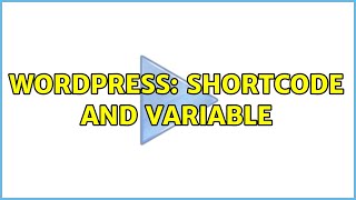 Wordpress: Shortcode and variable