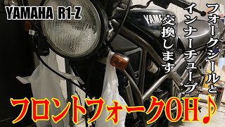 フロントフォークOH♪ フォークシールとインナーチューブ交換します！【R1-Z 250】Mainte