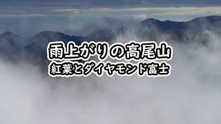 高尾山　ダイヤモンド富士　雨上がり