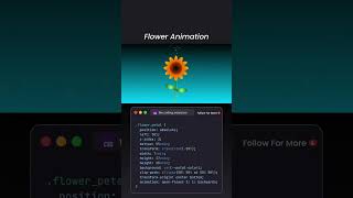 🌼 Flower Animation Using HTML, CSS & JavaScript | Creative Coding Project | Coding Shorts