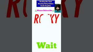 Rocking Star YASH Drawing using Python Turtle Graphics|#shorts #youtubeshorts #kgf #rocky #yash |