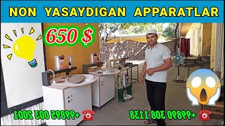 NON YASAYDIGAN APPARAT NARXLARI 2024. 1 SOATDA 500 TA NON TAYYOR. | 650 $ | #non #apparat #stanok