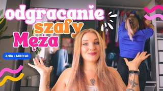 SPRZĄTAM W SZAFIE MOJEGO MĘŻA 🧔🏻‍♂️🫣 odgracanie ubrań i organizacja garderoby | clean with me