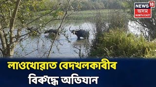 প্ৰথম সংবাদ | ভূমি বেদখল কৰি Laokhowa Wildlife Sanctuaryত ধ্বংসলীলা চলাই অহাৰ বিৰুদ্ধে অভিযান