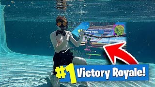 I Won a Game of FORTNITE UNDER WATER!! **NOT CLICKBAIT**