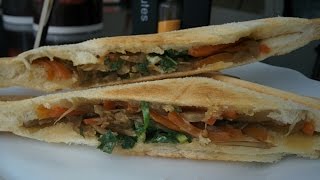 Kinpira Gobo Hot Sando - Japanese Style Vegetarian Sandwich Maker Recipe