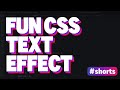 Fun text-shadow effect with CSS | CSS Tip of the Day | #shorts