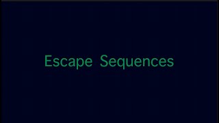 Java Escape Sequences in 90 seconds