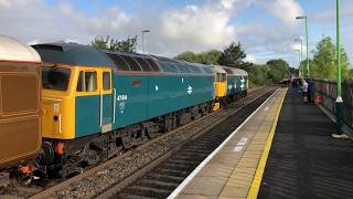 Class 47 47593 and 47614 Double head the statesman at Tamworth heading Scarborough