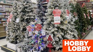 HOBBY LOBBY CHRISTMAS TREES CHRISTMAS DECORATIONS ORNAMENTS SHOP WITH ME SHOPPING STORE WALK THROUGH