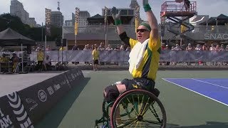 Invictus wheelchair tennis competitor shows off dance moves