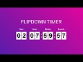 how to create flip countdown clock with javascript and css3 | Flipdown js