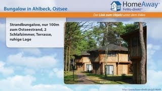 Usedom: Strandbungalow, nur 100m zum Ostseestrand, 2 Schlafzimmer, Terrasse - FeWo-direkt.de Video