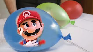 Super Mario Bros Frozen in Balloons | Fun Science Experiment for Kids