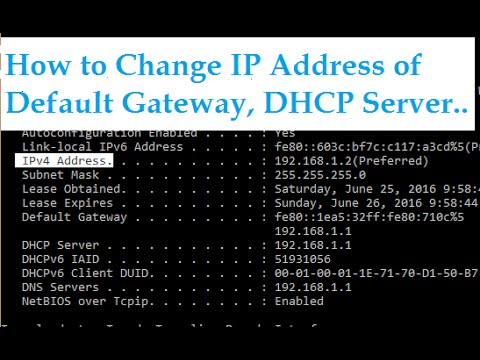 How to change IP Address of Default Gateway, DHCP Server & Subnet Mask in LAN Network (ADSL Modem) How to change IP Address of Default Gateway, DHCP Server & Subnet Mask in LAN Network (ADSL Modem)