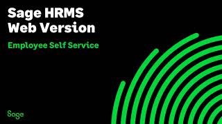 Sage HRMS Demonstration