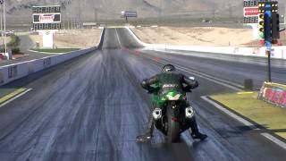 Rickey Gadson 9.34  on a new ZX14R in Vegas