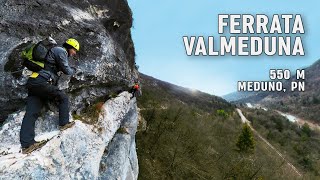 Valmeduna fixed rope route: thrills and breathtaking views | 360 4K video