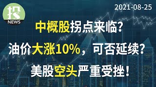 【2021-08-25】中概股集体大涨，是否意味着拐点来临？  油价大幅反弹，涨势可否延续？ 美股大盘上涨不断，看空者策略再次落空