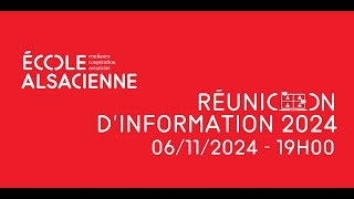 Réunion d'information 2024