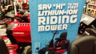 I found a Troy-Bilt TB 30e Electric Riding Mower at Lowe's!  Here's a Quick Look...