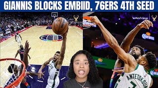 76ERS NEWS | GIANNIS BLOCKS EMBIID FOR BUCKS WIN , EASTERN CONFERENCE PLAYOFF PICTURE , NBA NEWS