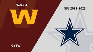 (Full Game) NFL 2022-2023 Season - Week 4: Commanders @ Cowboys (GoTW)
