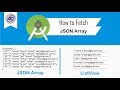 How to Parse JSON Array in Android Studio | JSONArray | Android Coding