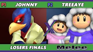 S@X 589 LOSERS FINALS - Treeaye (Ice Climbers) Vs. Johnny (Falco) Smash Melee - SSBM