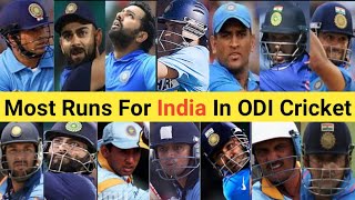 Most Runs For India In ODI Cricket 🏏 Top 25 Batsman 🔥 #viratkohli #msdhoni #rohitsharma