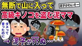 【泥ママ】無断で山に入って高級キノコのタマゴタケを盗む泥ママ。→泥子が帰らぬ人に【2chスカっとスレ・ゆっくり解説】